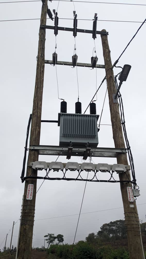 Installed electrical distribution transformer